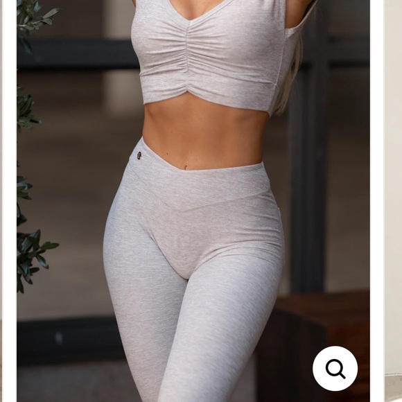 Stacci Athletics Nori Velvet Leggings - Toasted Maroon - Picture 4 of 6